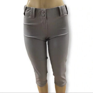 Adidas Size Large Grey Ladies Softball DQ Elite Pants.mNew Without Tags